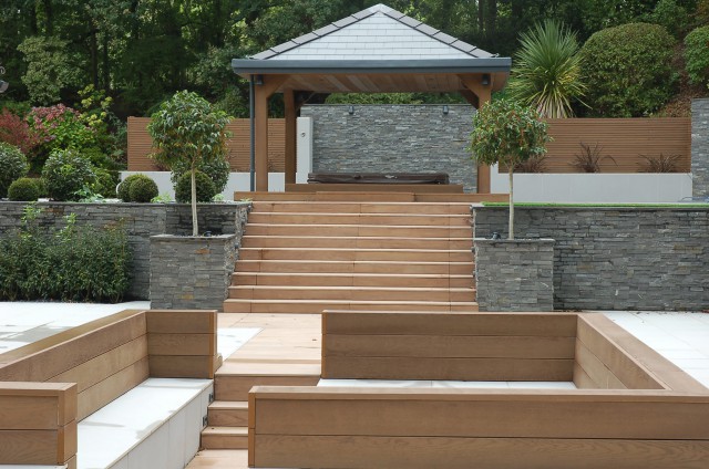 After Steps to Hot Tub