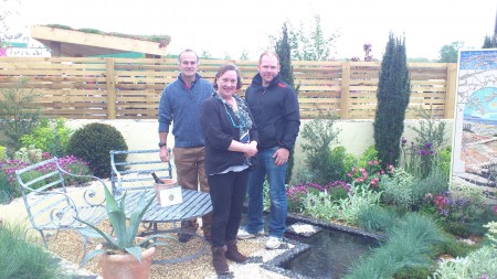 Joe Watson his wife Valerie and Darren from Cotswold Estates Gardens Ltd