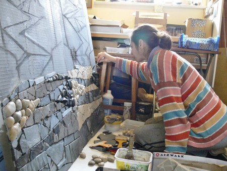 Mosaic design for feature wall